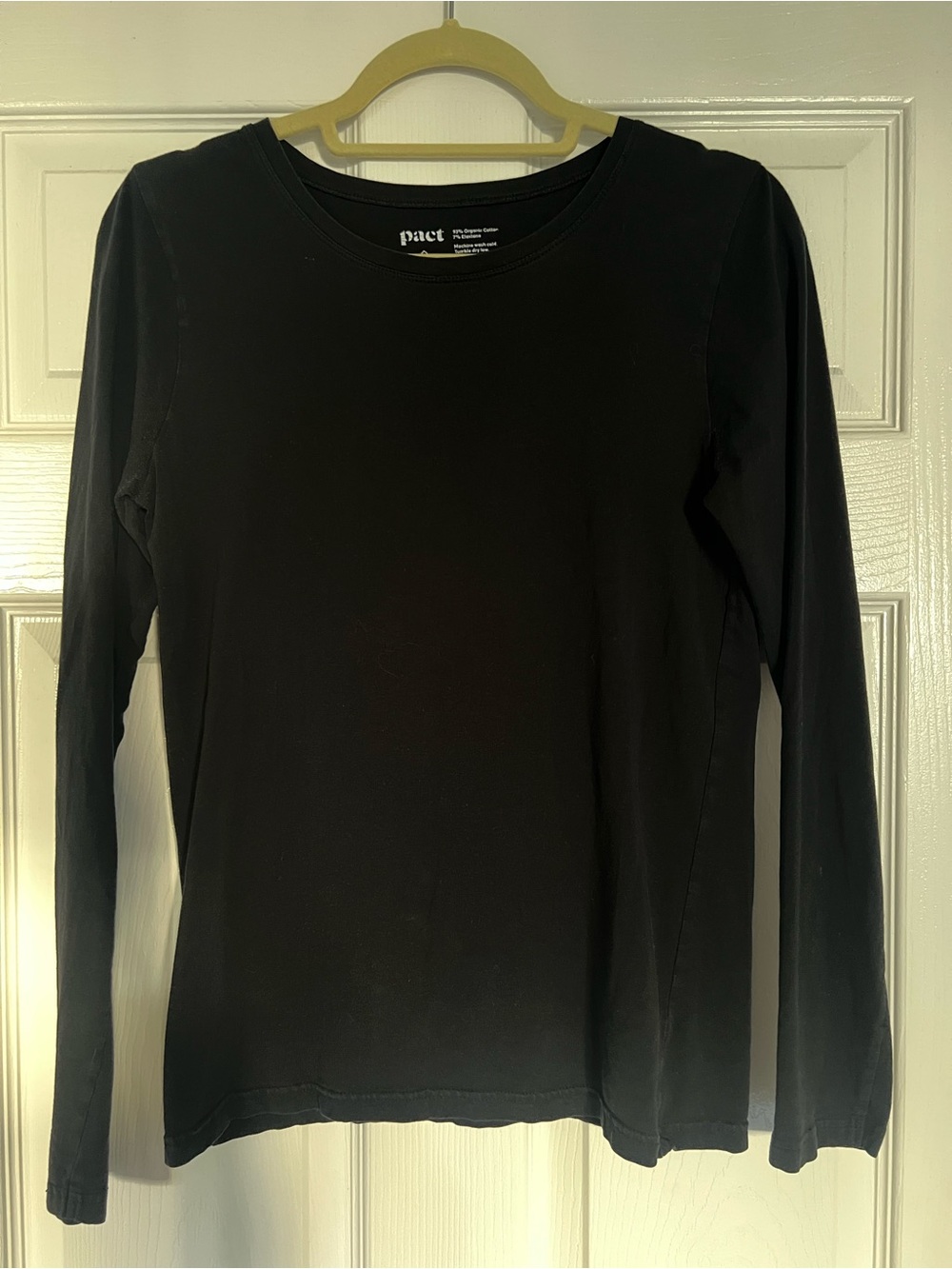 ‼️NWOT: Pact Organic Cotton Black Long Sleve T-Shirt Top - L